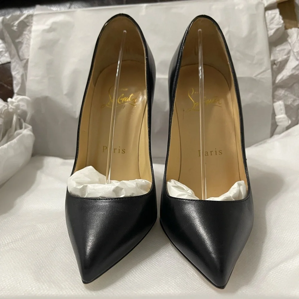 Christian Louboutin Kate’s in 100mm. Black Napa leather. EU34 100% authentic